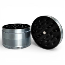 Grinder 60mm/4 Silber THC-Molekül - Ansicht der Zähne
