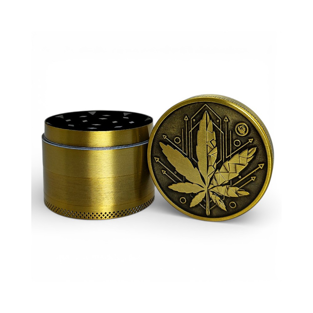 Schleifmaschine 50 mm/4 Gold Geometrisches Blatt
