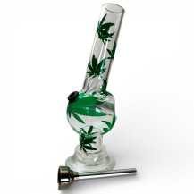 Bong Acryl Mini Neon Apfel mit Bild - ungefaltet