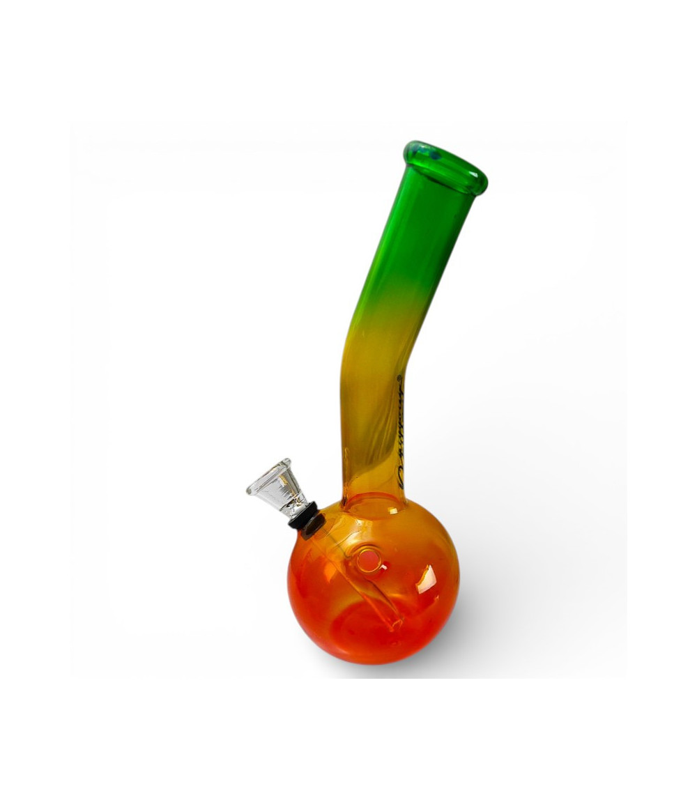 Mini-Rasta-Bong aus Glas, 20 cm – Seitenansicht