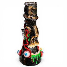 Phoenix Art Monster Glass Bongo - Dunkel - Rückansicht