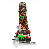 Phoenix Art Monster Glass Bongo – Dunkel – Ansicht ausgewählter Accessoires