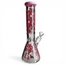 Phoenix Honey Glass Bongo - Rosa - Rückseite