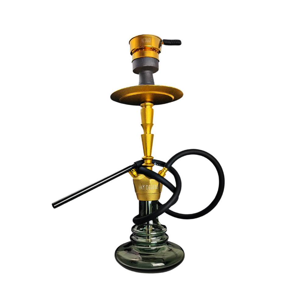 Hookah AMY Deluxe AluX S Gold - Schwarz