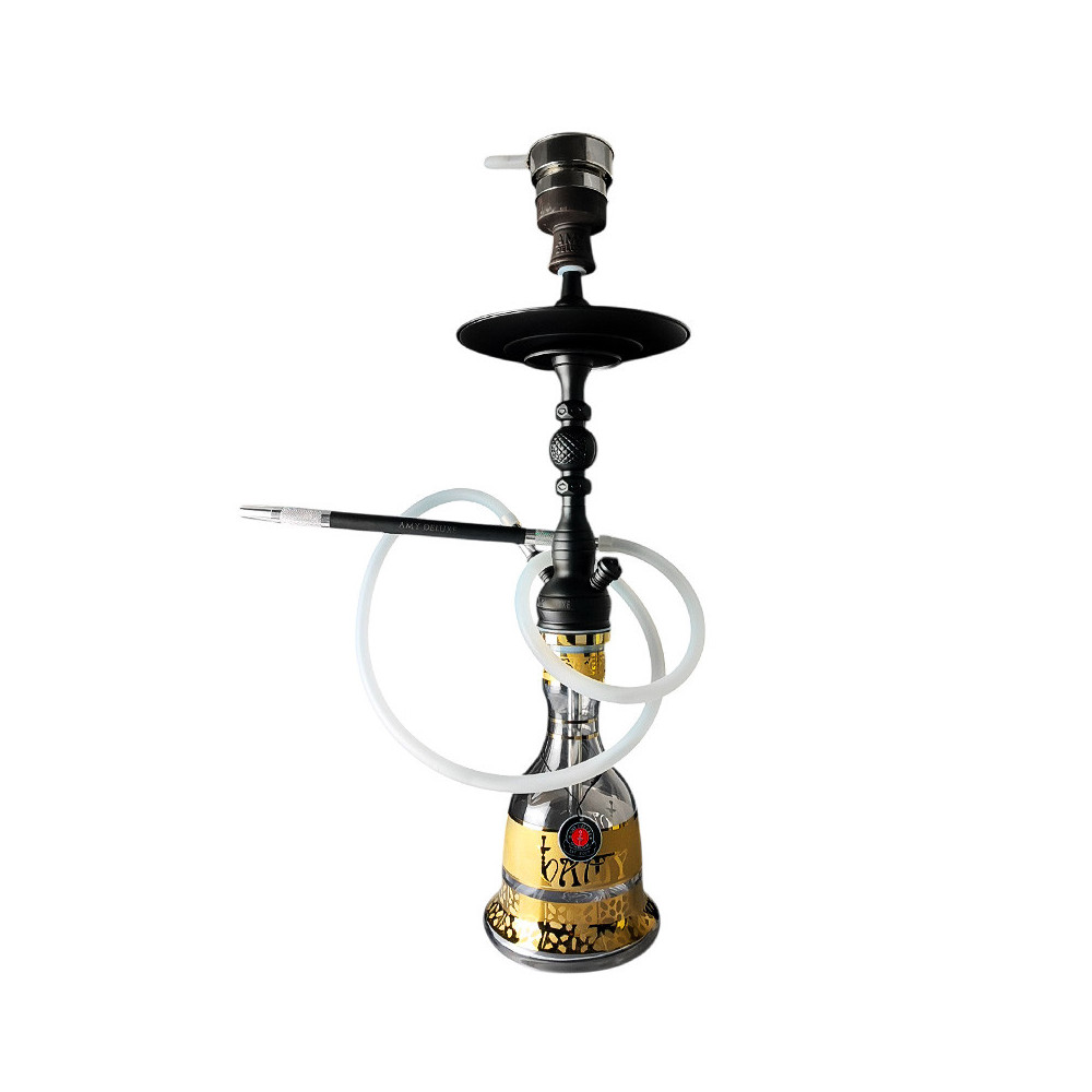 AMY Deluxe Little Kura Black Gold – Premium-Wasserpfeife