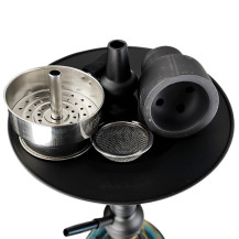 Hookah AMY Deluxe Jamilah - Schwarz/Gold - Krone und HMS