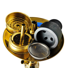 Hookah AMY Deluxe Mini Mutina - Blau/Gold - Krone und HMS