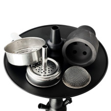 Hookah AMY Deluxe Little Kura Schwarz - Gold - Krone und HMS