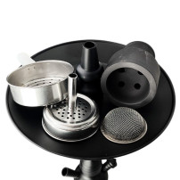 Hookah AMY Deluxe Little Kura Schwarz - Gold - Krone und HMS