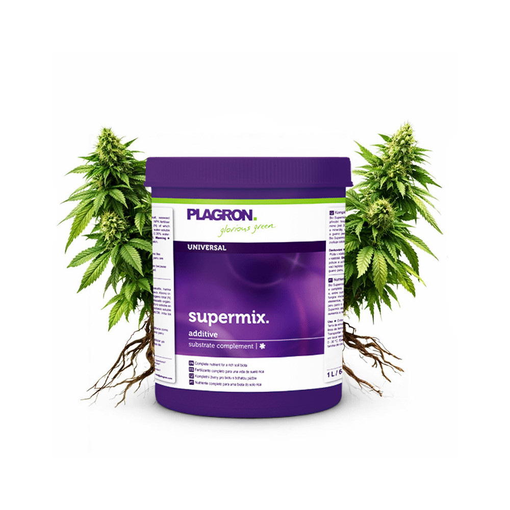 Plagron Supermix 1 L - mit Hanfpflanze