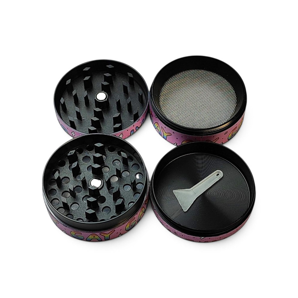 Alu Grinder GAY 5cm 4-teilig | SmokeShop.at