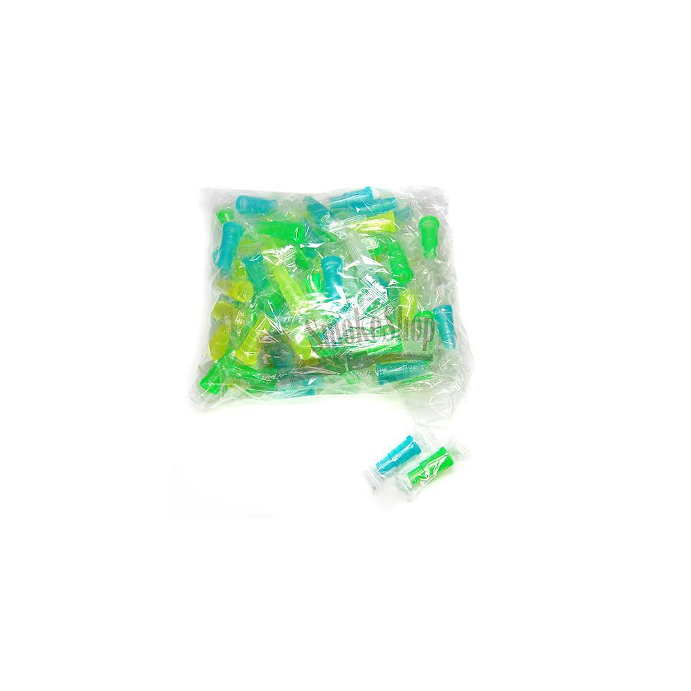 Hygienische Shisha-Mundstücke – Neon (zum Aufschrauben), 100 Stück