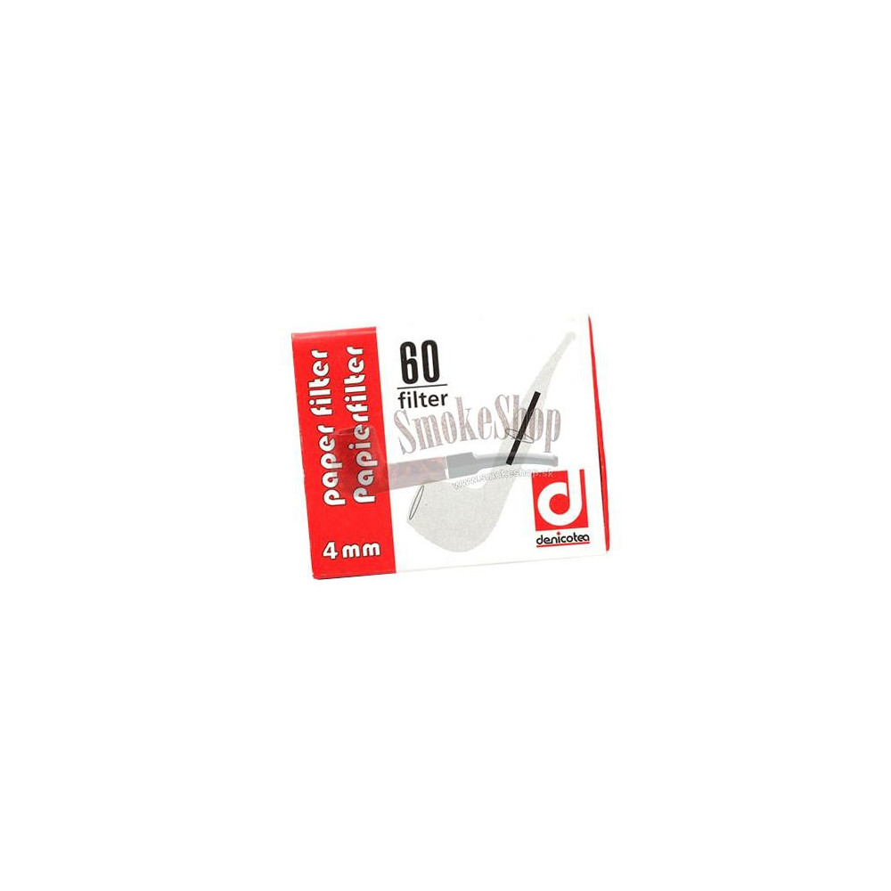Denicotea Pfeifenfilter 4 mm – 60er-Packung | Smokeshop.sk