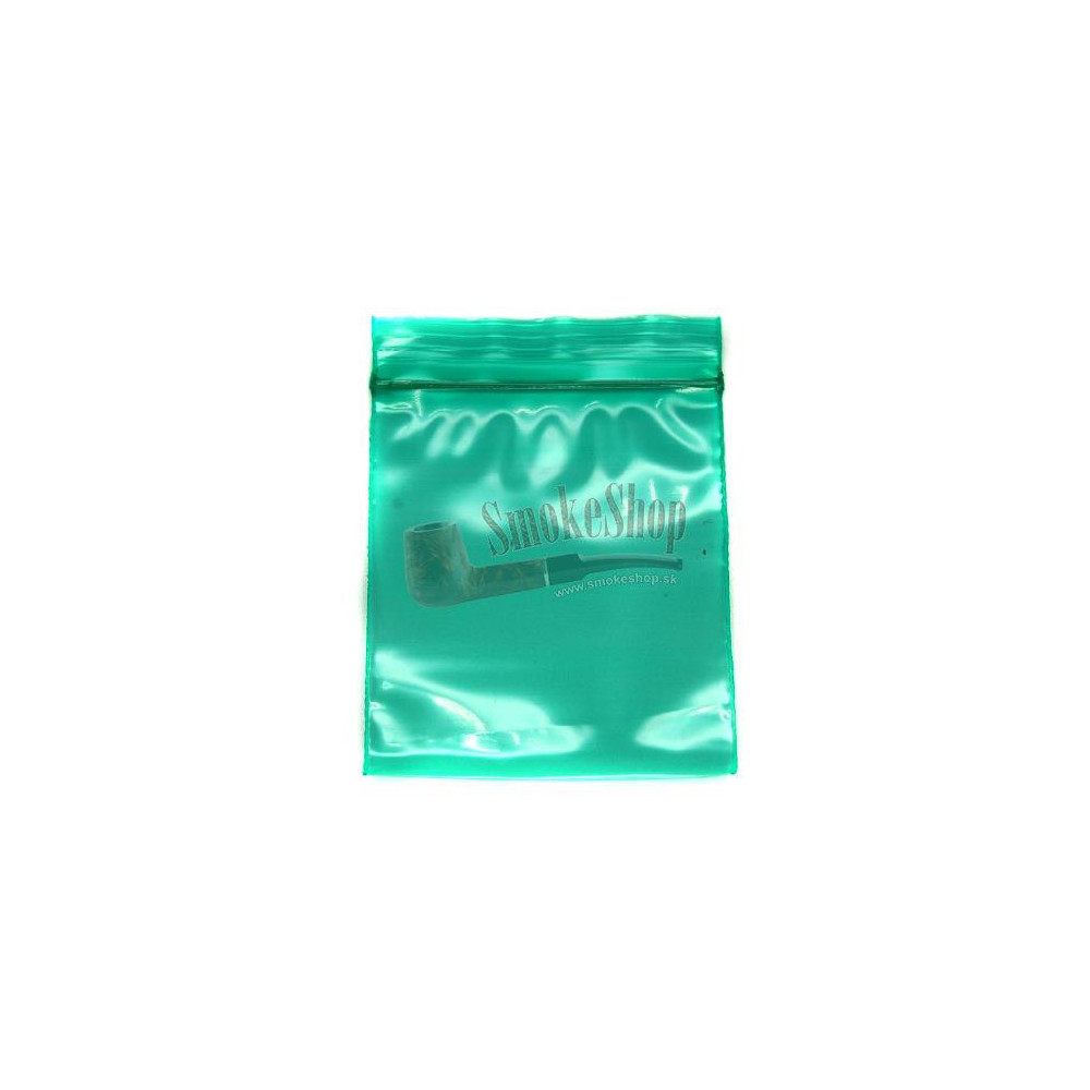 wiederverschließbarer Beutel, grün, 40 x 45 mm, 100 Stück pro Packung – ein Stück auf weißem Hintergrund