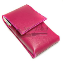 Zigarettenetui SLIM - Leder rosa