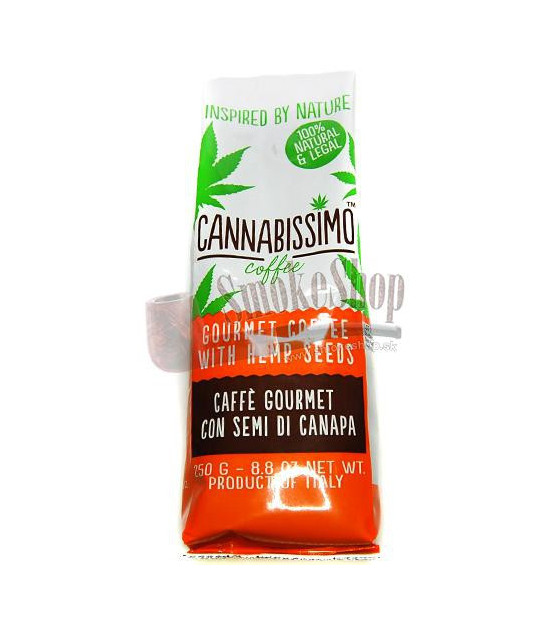 Cannabissimo – gemahlener Kaffee mit Hanfsamen, 250 g