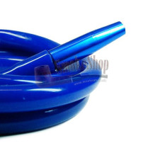 Silikon-Shisha-Schlauch AMY Blue - Mattes Mundstück