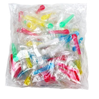 Hygienisches, einziehbares Neon-Mundstück für Wasserpfeifen, 100 Stück
