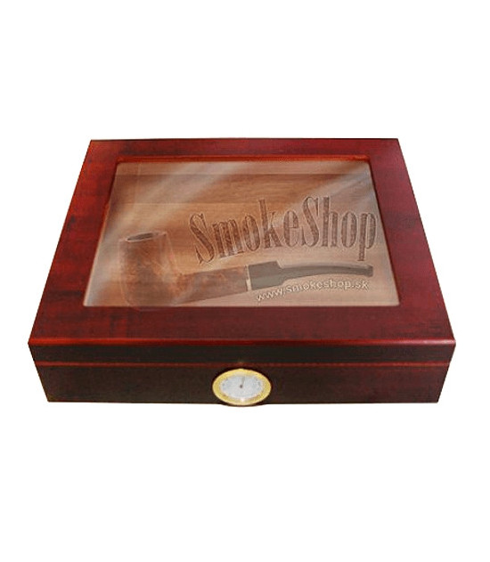 Zigarrenhumidor Gastro Teakholz Kristallglas V-240