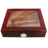 Zigarrenhumidor Gastro Teakholz Kristallglas V-240