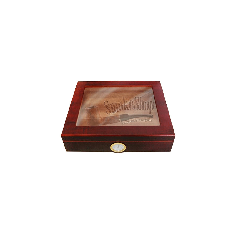 Zigarrenhumidor Gastro Teakholz Kristallglas V-240