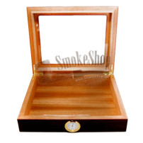 Zigarrenhumidor Gastro Teakholz Kristallglas V-240